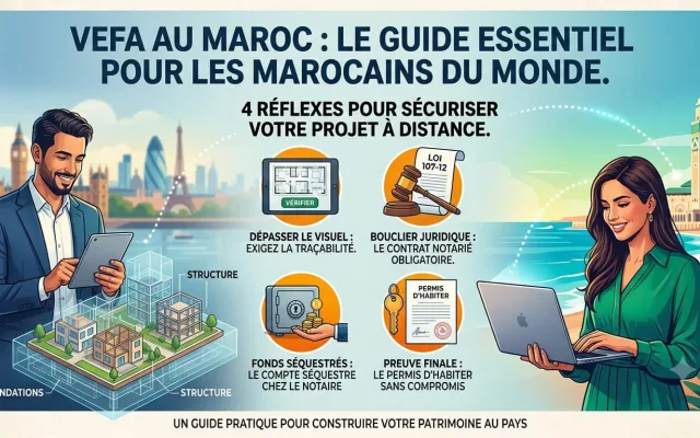 Infographie des garanties pour un achat immobilier en VEFA au Maroc